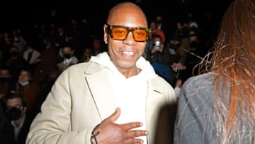PARIS, FRANCE - JANUARY 21: (EDITORIAL USE ONLY - For Non-Editorial use please seek approval from Fashion House) Dave Chappelle attends the Dior Homme Fall/Winter 2022/2023 show as part of Paris Fashion Week on January 21, 2022 in Paris, France. (Photo by Kristy Sparow/Getty Images)