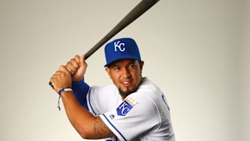 Feb 25, 2016; Surprise, AZ, USA; Kansas City Royals infielder Cheslor Cuthbert poses for a portrait during photo day at Surprise Stadium. Mandatory Credit: Mark J. Rebilas-USA TODAY Sports