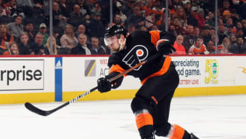 PHILADELPHIA, PENNSYLVANIA - MARCH 23: Rasmus Ristolainen #55 of the Philadelphia Flyers skates against the Minnesota Wild at the Wells Fargo Center on March 23, 2023 in Philadelphia, Pennsylvania. (Photo by Bruce Bennett/Getty Images)