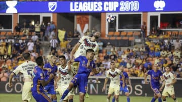 The Tigres earned a 2-2 tie against America in the Leagues Cup semifinal, before advancing to the final on penalty kicks. (Photo by Tim Warner/Getty Images)