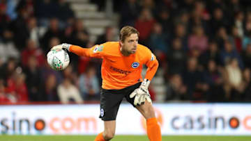 BOURNEMOUTH, ENGLAND - SEPTEMBER 19: Tim Krul of Brighton and Hove Albion during the Carabao Cup Third Round match between Bournemouth and Brighton and Hove Albion at Vitality Stadium on September 19, 2017 in Bournemouth, England. (Photo by Christopher Lee/Getty Images)