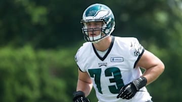 Jun 17, 2015; Philadelphia, PA, USA; Philadelphia Eagles defensive lineman Brian Mihalik (73) during minicamp at The NovaCare Complex . Mandatory Credit: Bill Streicher-USA TODAY Sports