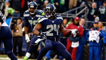 SEATTLE, WA - DECEMBER 28: Running back Marshawn Lynch
