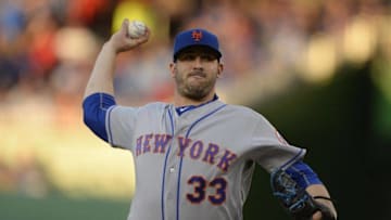 May 24, 2016; Washington, DC, USA; New York Mets starting pitcher Matt Harvey (33) pitches during the second inning against the Washington Nationals at Nationals Park. Mandatory Credit: Tommy Gilligan-USA TODAY Sports