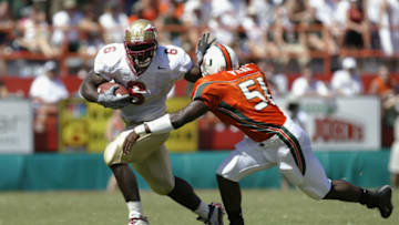 MIAMI - OCTOBER 12: Tail back Greg Jones