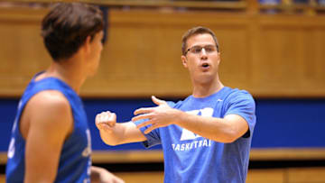 Duke basketball coach-in-waiting Jon Scheyer (Photo by Lance King/Getty Images)