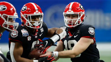 JT Daniels, Kenny McIntosh, Georgia Bulldogs. (Mandatory Credit: Joshua L. Jones-USA TODAY NETWORK)