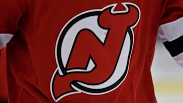 The jersey of the New Jersey Devils. (Photo by Adam Hunger/Getty Images)