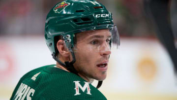 ST PAUL, MINNESOTA - OCTOBER 20: Zach Parise #11 of the Minnesota Wild looks on during the game against the Montreal Canadiens at Xcel Energy Center on October 20, 2019 in St Paul, Minnesota. The Wild defeated the Canadiens 4-3. (Photo by Hannah Foslien/Getty Images)