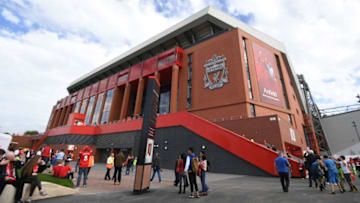 LIVERPOOL, ENGLAND - SEPTEMBER 10: General view of the main stand at Liverpool during the Premier League match between Liverpool and Leicester City at Anfield on September 10, 2016 in Liverpool, England. (Photo by Michael Regan/Getty Images)