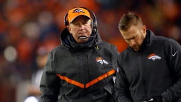Jan 11, 2015; Denver, CO, USA; Denver Broncos head coach John Fox on the sidelines against the Indianapolis Colts in the 2014 AFC Divisional playoff football game at Sports Authority Field at Mile High. Mandatory Credit: Chris Humphreys-USA TODAY Sports
