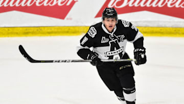 BOISBRIAND, QC - OCTOBER 20: Alexandre Alain #7 of the Blainville-Boisbriand Armada skates against the Halifax Mooseheads during the QMJHL game at Centre d'Excellence Sports Rousseau on October 20, 2017 in Boisbriand, Quebec, Canada. The Halifax Mooseheads defeated the Blainville-Boisbriand Armada 4-2. (Photo by Minas Panagiotakis/Getty Images)