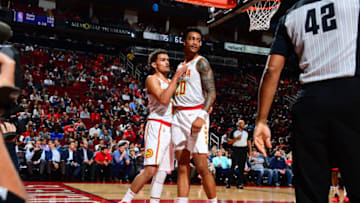 Trae Young John Collins Atlanta Hawks (Photo by Scott Cunningham/NBAE via Getty Images)