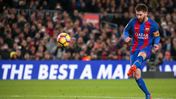 Leo Messi during La Liga match between F.C. Barcelona v Sporting de Gijion, in Barcelona, on march 01, 2017. (Photo by Urbanandsport/NurPhoto via Getty Images)