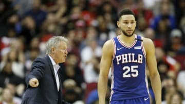 Philadelphia 76ers, Brett Brown, Ben Simmons (Photo by Tim Warner/Getty Images)
