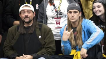 LOS ANGELES, CALIFORNIA - OCTOBER 12: Kevin Smith and Jason Mewes attend 2019 Los Angeles Comic Con at Los Angeles Convention Center on October 11, 2019 in Los Angeles, California. (Photo by Angela Papuga/Getty Images)
