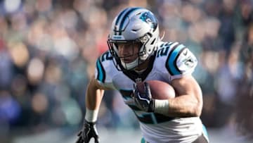 PHILADELPHIA, PA - OCTOBER 21: Christian McCaffrey #22 of the Carolina Panthers runs with the ball against the Philadelphia Eagles at Lincoln Financial Field on October 21, 2018 in Philadelphia, Pennsylvania. (Photo by Mitchell Leff/Getty Images)