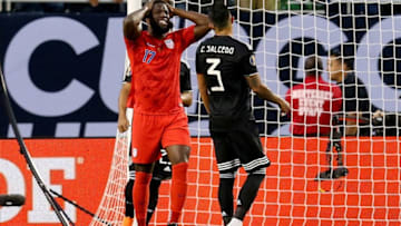 CHICAGO, ILLINOIS - JULY 07: Jozy Altidore #17 of the United States reacts after missing a shot in the first half against Mexico during the 2019 CONCACAF Gold Cup Final at Soldier Field on July 07, 2019 in Chicago, Illinois. (Photo by Dylan Buell/Getty Images)