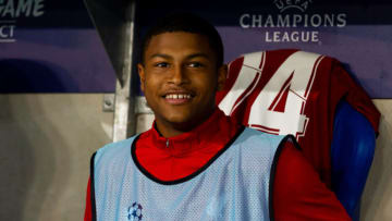 GENK, BELGIUM - OCTOBER 23: Rhian Brewster of FC Liverpool looks on prior to the UEFA Champions League group E match between KRC Genk and Liverpool FC at Luminus Arena on October 23, 2019 in Genk, Belgium. (Photo by TF-Images/Getty Images)