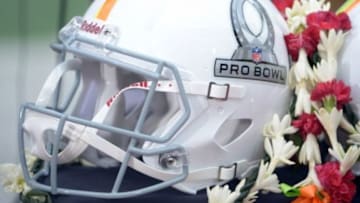January 26, 2014; Honolulu, HI, USA; A Pro Bowl logo helmet during the 2014 Pro Bowl at Aloha Stadium. Mandatory Credit: Kirby Lee-USA TODAY Sports