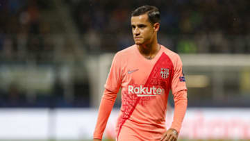 Philippe Coutinho of Barcelona looks on during the Group B match of the UEFA Champions League between FC Internazionale and FC Barcelona on November 6, 2018 at San Siro Stadium in Milan, Italy. (Photo by Mike Kireev/NurPhoto via Getty Images)