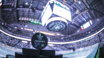May 1, 2016; Dallas, TX, USA; A view of the arena seats and rally towels before the game between the Dallas Stars and the St. Louis Blues in game two of the first round of the 2016 Stanley Cup Playoffs at the American Airlines Center. Mandatory Credit: Jerome Miron-USA TODAY Sports