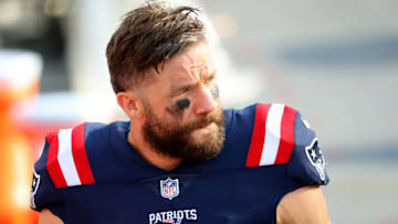 FOXBOROUGH, MASSACHUSETTS - OCTOBER 18: Julian Edelman #11 of the New England Patriots looks on after the game against the Denver Broncos at Gillette Stadium on October 18, 2020 in Foxborough, Massachusetts. (Photo by Maddie Meyer/Getty Images)
