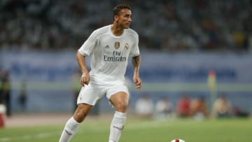 SHANGHAI, CHINA - JULY 30: Danilo of Real Madrid in action during the International Champions Cup match between Real Madrid and AC Milan at Shanghai Stadium on July 30, 2015 in Shanghai, China. (Photo by Lintao Zhang/Getty Images)