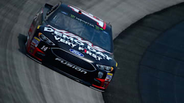 DOVER, DE - MAY 04: Clint Bowyer, driver of the #14 Haas Automation Demo Day Ford, during practice for the Monster Energy NASCAR Cup Series AAA 400 at Dover International Speedway on May 4, 2018 in Dover, Delaware. (Photo by Robert Laberge/Getty Images)