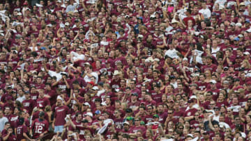 COLLEGE STATION, TX - SEPTEMBER 11: A general view of the crowd during the game between the Texas A&M Aggies and the Wyoming Cowboys on September 11, 2004 at Kyle Field in College Station, Texas. The Aggies won 31-0. (Photo by Ronald Martinez/Getty Images) *** Local Caption ***