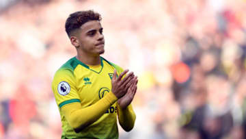Norwich City's Max Aarons applauds the fans after the Premier League match at Carrow Road, Norwich. (Photo by Joe Giddens/PA Images via Getty Images)