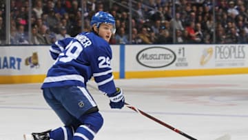 TORONTO, ON - MARCH 31: William Nylander #29 of the Toronto Maple Leafs skates against the Winnipeg Jets during an NHL game at the Air Canada Centre on March 31, 2018 in Toronto, Ontario, Canada. The Jets defeated the Maple Leafs 3-1. (Photo by Claus Andersen/Getty Images) *** Local Caption *** William Nylander