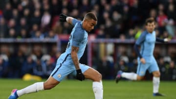 LONDON, ENGLAND - JANUARY 28: Gabriel Jesus of Manchester City in action during the Emirates FA Cup Fourth Round match between Crystal Palace and Manchester City at Selhurst Park on January 28, 2017 in London, England. (Photo by Mike Hewitt/Getty Images)