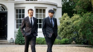 Jason Sudeikis and Brendan Hunt in “Ted Lasso” season two, now streaming on Apple TV+.