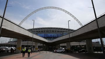 LONDON, ENGLAND - MAY 28: General view outside the stadium prior to the Sky Bet League Two Playoff Final between Blackpool and Exeter City at Wembley Stadium on May 28, 2017 in London, England. (Photo by Barrington Coombs/Getty Images)