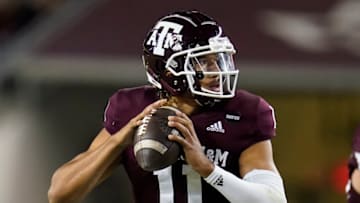 Kellen Mond, Texas A&M Football Mandatory Credit: Sam Craft/Pool Photo-USA TODAY Sports