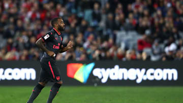 SYDNEY, AUSTRALIA - JULY 13: Alexandre Lacazette of Arsenal is substituted onto the field during the match between Sydney FC and Arsenal FC at ANZ Stadium on July 13, 2017 in Sydney, Australia. (Photo by Cameron Spencer/Getty Images)