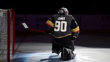 Robin Lehner #90 of the Vegas Golden Knights is introduced before playing his first game. (Photo by Ethan Miller/Getty Images)