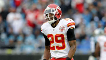 CHARLOTTE, NC - NOVEMBER 13: Eric Berry #29 of the Kansas City Chiefs reacts after a play against the Carolina Panthers in the 1st quarter during their game at Bank of America Stadium on November 13, 2016 in Charlotte, North Carolina. (Photo by Streeter Lecka/Getty Images)