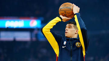 SAN FRANCISCO, CALIFORNIA - JANUARY 16: Michael Porter Jr. #1 of the Denver Nuggets warms up prior to the game against the Golden State Warriors at Chase Center on January 16, 2020 in San Francisco, California. NOTE TO USER: User expressly acknowledges and agrees that, by downloading and/or using this photograph, user is consenting to the terms and conditions of the Getty Images License Agreement. (Photo by Daniel Shirey/Getty Images)
