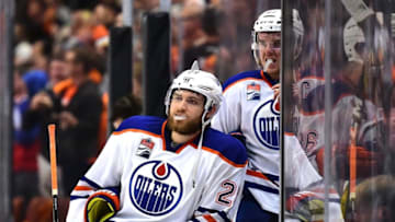ANAHEIM, CA - MAY 05: Leon Draisaitl and Connor McDavid. (Photo by Harry How/Getty Images)