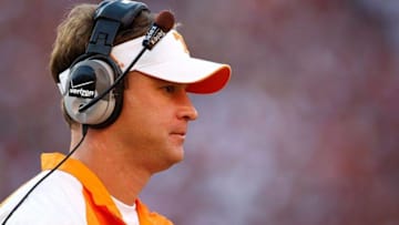 TUSCALOOSA, AL - OCTOBER 24: Head coach Lane Kiffin of the Tennessee Volunteers against the Alabama Crimson Tide at Bryant-Denny Stadium on October 24, 2009 in Tuscaloosa, Alabama. (Photo by Kevin C. Cox/Getty Images)