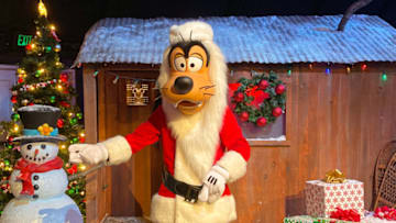 Goofy celebrates the holidays at Walt Disney World, photo by Cristine Struble
