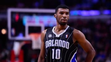 Apr 14, 2014; Chicago, IL, USA; Orlando Magic guard Ronnie Price (10) during the second half at the United Center. Mandatory Credit: Mike DiNovo-USA TODAY Sports