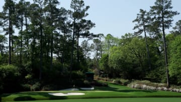 AUGUSTA, GEORGIA - APRIL 05: A general view of the 12th green during a practice round prior to the 2023 Masters Tournament at Augusta National Golf Club on April 05, 2023 in Augusta, Georgia. (Photo by Patrick Smith/Getty Images)