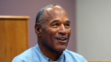 LOVELOCK, NV - JULY 20: O.J. Simpson speaks during his parole hearing at Lovelock Correctional Center July 20, 2017 in Lovelock, Nevada. Simpson is serving a nine to 33 year prison term for a 2007 armed robbery and kidnapping conviction. (Photo by Jason Bean-Pool/Getty Images)