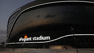 General view outside of Allegiant Stadium during the NFL game between the New Orleans Saints and the Las Vegas Raiders. (Photo by Christian Petersen/Getty Images)