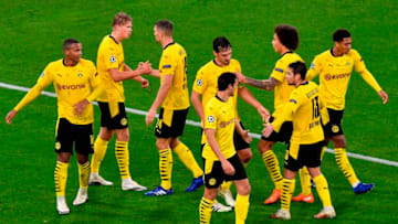 Borussia Dortmund have named a 29-man squad for the Champions League knockout rounds (Photo by MARTIN MEISSNER/POOL/AFP via Getty Images)