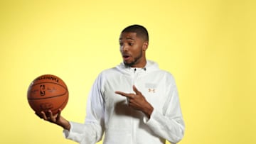CHICAGO, IL - MAY 15: NBA Draft Prospect, Mikal Bridges poses for a portrait during the 2018 NBA Combine circuit on May 15, 2018 at the Intercontinental Hotel Magnificent Mile in Chicago, Illinois. NOTE TO USER: User expressly acknowledges and agrees that, by downloading and/or using this photograph, user is consenting to the terms and conditions of the Getty Images License Agreement. Mandatory Copyright Notice: Copyright 2018 NBAE (Photo by Joe Murphy/NBAE via Getty Images)