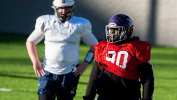 Auburn football will be losing DT Lee Hunter. Mandatory Credit: The Montgomery Advertiser